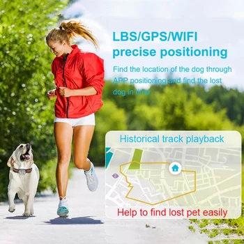 4G Pet Tracker Smart Golier Zariadenie Anti-Stratené Zvieratá GPS Lokátor Vodotesné Diaľkové Ovládanie APLIKÁCIE Nabíjateľná pre Psa, Mačku Zvieratá