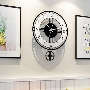 Módne Nordic minimalistický hodiny, nástenné závesné hodiny, obývacia izba, osobnosť, tvorivosť, atmosféra, jednoduchosť, móda