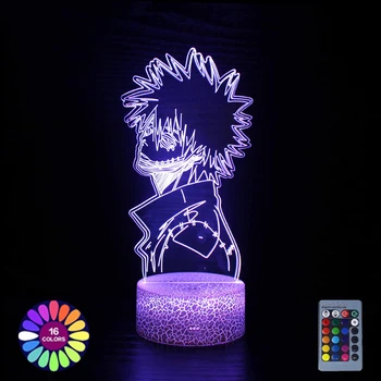 Akryl Anime Lampa Môj Hrdina Academia Obrázok 3d Dotykový LED Nočné Svetlo Pre Deti Spálne Dekorácie Dovolenku Narodeniny Manga Darček
