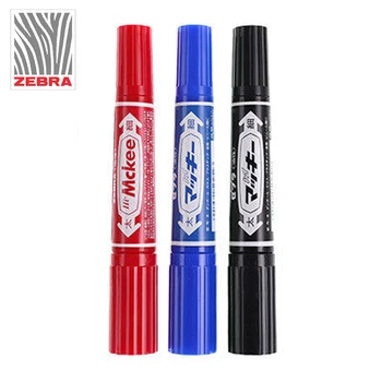 Zebra 3ks obojstrannú označenie pero MO-150-MC veľkú kapacitu olej-dôkaz nepremokavé maľovanie označenie pero, ale nezmizne