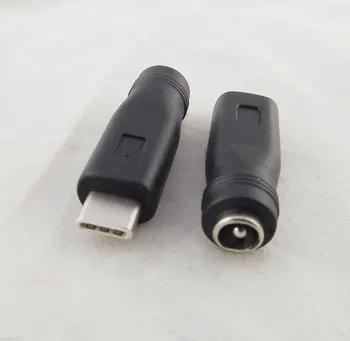 10Pcs USB 3.1 Typ-C Mužov 5.5 x 2.1 mm Žena DC Power Converter Nabíjací Adaptér