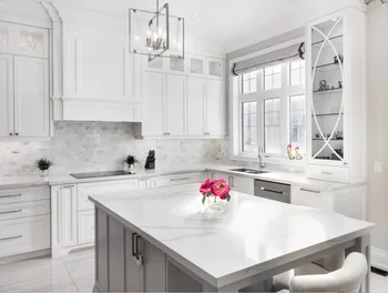 Moderné Drevené Biele Shaker Malé Kuchynské Skrinky Nastaviť Vzorku Špajzu Unint S Umývadlom