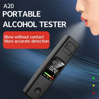 A20 Prenosné Alkohol Tester s Vysokou Citlivosťou Breathalyzer HD Displej bezdotykové-C Nabíjanie Batérie 200mAh