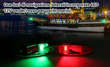 2 ks 12V LED Flush Mount Strane Čela Navigačný Signál Svetlo Lampy Nehrdzavejúcej Ocele Náhrada za Morských Lodí Jácht RV Príslušenstvo