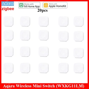 Aqara Bezdrôtový Mini Prepínač Zigbee Snímač Jedným z Kľúčových Ovládacie Tlačidlo Inteligentné Diaľkové Ovládanie Domácej Automatizácie pre Xiao Mi Domov