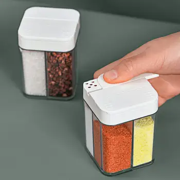 Multi-Funkčné Užitočné, 4 Mriežky, Posuvné Korenie Úložný Box Hygienické Korenie Jar Vlhké-dôkaz pre Reštaurácia