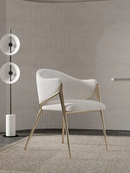 Talianske luxusné ovčej vlny stoličky domov moderný minimalistický jedálenské stoličky jedálenská miestnosť operadla voľný čas vysoká zmysle, toaletný stolček