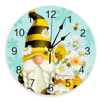 Daisy Bee Lete Idylické Gnome Spálňa Nástenné Hodiny Veľká Moderná Kuchyňa Jedálenský Okrúhle Nástenné Hodiny Obývacia Izba Sledovať Domova