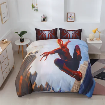 Disney posteľná bielizeň Nastaviť 2/3/4pc Spiderman Potlačené Obliečky Kryt Nastaví Jeden Double Twin Plný Kráľovná King Bed Oblečenie Pre Dieťa