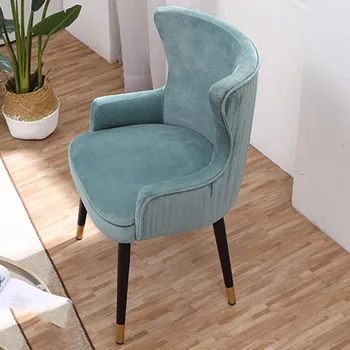 Toaletný stolík Home Relaxačné Jedálenské Stoličky Nordic Manikúra Spálňa Velvet Jedálenské Stoličky Poschodí Sillas Comedor Dizajn Nábytku AB50CY