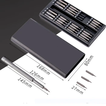 63in1Refined skrutkovača nastavte Magnetické Bitov Rozoberateľných skrutkovača Nastavte Mini Nástroj Prípade Smart Home PC Phone Opravy