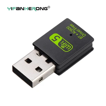 600Mbps USB WiFi Adaptér WiFi Bluetooth-Kompatibilné 2v1 Dual Band 2.4 G&5 ghz Mini USB WiFi Dongle Siete Bezdrôtové siete WLAN Prijímač
