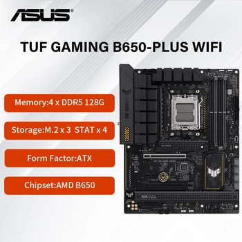Nový ASUS TUF HERNÉ B650-PLUS WIFI Doska s AMD Socket AM5, 4 x DIMM, Max. 128 GB, DDR5
