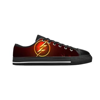 Horúce Flash Logo, Symbol Superhrdina Hrom Blesku Bežné Látkové Topánky s Nízkym Top Pohodlné, Priedušné 3D Tlač Muži Ženy Tenisky