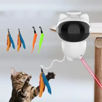 Mačka Teaser Hračka Automatické Inteligentné Premietacie Interaktívne Hračka S Perím Elektronické Cat Hračka Príslušenstvo