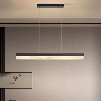 Stručný Dizajn Mramoru Luster Moderné LED Osvetlenie 60 cm 80 cm 100 cm Jedáleň Hanglamp Bar Svetlo