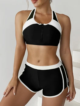 2023 Zips Bikini Set Dvoch Kus Plavky Ženy S Šortky Športové Plavky Žena Určenej Na Kúpanie, Plávanie Oblek Pláž Nosiť V Lete