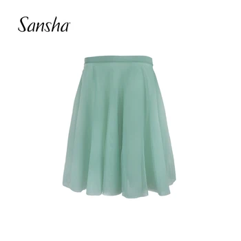 Sansha Gilrs Sukne Klasické Polovice Dĺžky Zelenej Polyester Šaty Pre Baletu Tanečnej 55BA1012P