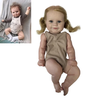 24 Palcový Maddie Reborn Bábiky Súpravy Maľované Pripravený S Blond Mohair Ručné Bebe Súpravy Unassembly DIY Maľované Súpravy