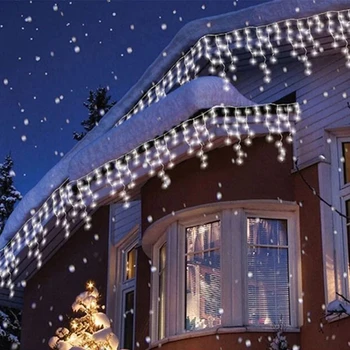 Vonkajšie Vianočné Svetlo Opony Cencúľ String Svetlo Časti 0.4-0.6 m Garland Opony Lampa Dovolenku Dekorácie Pre Domov Okno