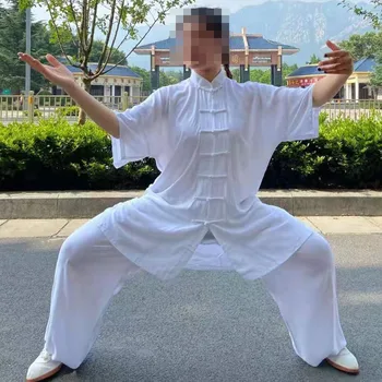 vysoká kvalita 6colors bavlna Tai Chi wing chun kung fu vyhovuje wushu taiji bojových umení uniformy oblečenie čierna/modrá/šedá