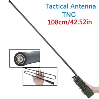 108/42.5 Palcový ABBREE TNC Konektor pre VHF UHF Dual Band Skladacia Taktické Anténa Pre Kenwood TK-378 Harris AN/PRC-152 148