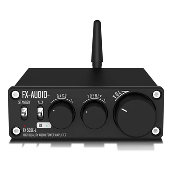 FX-AUDIO FX 502E-L HiFi 2.0 BT 5.1 Plný Digitálny Audio Mini Zosilňovač 75 W*2 Basov a Výšok Úprava