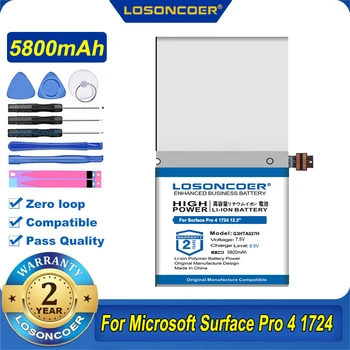 100% Originálne LOSONCOER 5800mAh G3HTA027H DYNR01 Notebook Batéria pre Microsoft Surface Pro 4 1724 12.3