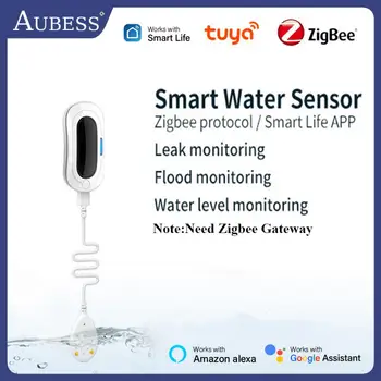 Tuya Zigbee Smart Úniku Vody Snímač Smart Home Security vstavanú Batériu Smartlife Aplikáciu Diaľkové Ovládanie Použiť S Zigbee Bránou