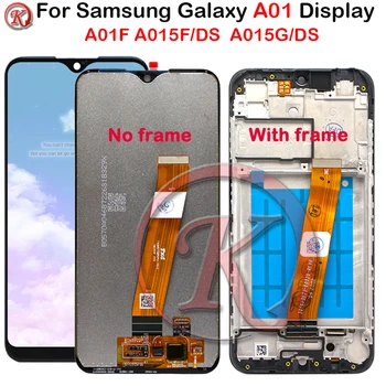 Pre Samsung Galaxy A01 A015 LCD Displej Digitalizátorom. LCD S Rámom Dotykový Displej Digitalizátorom. Montáž A015F A015F/DS Pantalla