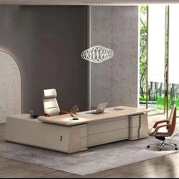 Nový taliansky ľahké luxusný písací stôl, high-end a luxusný kancelársky nábytok, jeden písací stôl, sanita