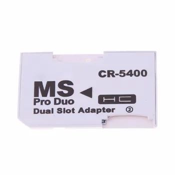 100ks Dual 2 Slot Jeden slot Adapter na Micro SD TF na Memory Stick MS Pro Duo Adapter CR-5400 CR5400 Pre PSP Karty