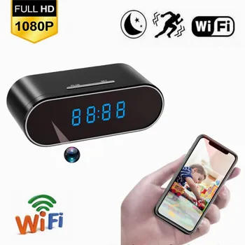 1080P Mini Wireless WIFI Kamera Hodiny Bezpečnosti Čas Budenia Micro Videokamera Nočné Videnie Pohybu Sledujte Zistiť IP/AP Vzdialené Monitorovanie