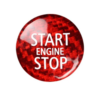 Carbon Fiber Engine Start Stop Tlačidlo Interiérom Kryt Nálepka pre R55 R56 R57 R58 označenie špecifického rizika r59 R60 R61(A)