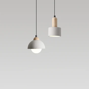 Wabi-sabi Japonský Štýl Cementu Stropný Luster Dizajnér Nordic Minimalistický Spálňa Decor Posteli Prívesok Lampy Závesné Lampy