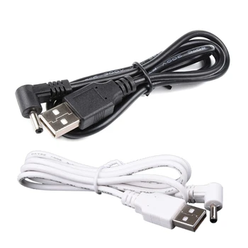 USB Samec na JEDNOSMERNÝ prúd Muž Koleno Zapojte Adaptér 90 Stupňov Male Jack 3.5mmx1.35mm Power Converter Kábel Kábel