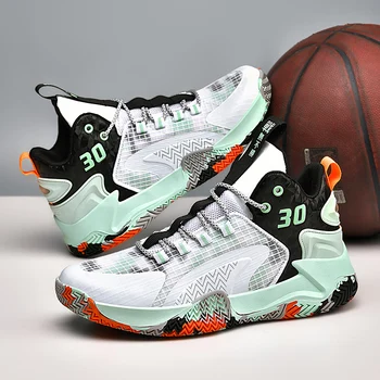 Športové topánky pánske basketbalové topánky non-slip opotrebovaniu high-top basketbalovú obuv priedušná vonkajší športové unisex topánky