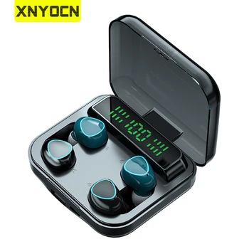 Xnyocn M22 TWS Bezdrôtové Bluetooth Kompatibilné Slúchadlá Pár Touch Slúchadlá Stereo LED Displej Štyri náhlavná súprava Pre Dvojité Ľudí