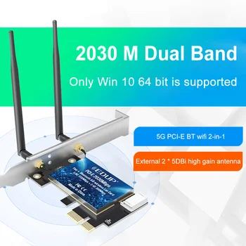 2030Mbps WiFi PCI-E Sieťová Karta 802.11 a/b/g/n/ac Dual Band 2.4 G/5 ghz Bezdrôtového pripojenia PCI Express X1/X4/X8/X16, WiFi, Bluetooth Adaptér