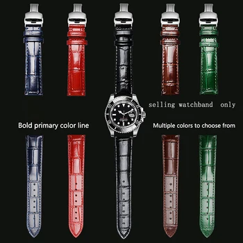 Kožené watchband s butterfly spona všeobecné štýl pre pánske hodinky reťazca 18 mm 20 mm 22 mm hodinky remienok Zadarmo nákladnej sledovať reťaz
