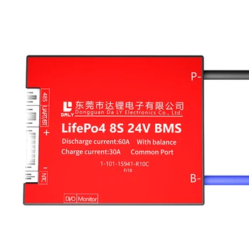 Daly Nepremokavé Lifepo4 smart Bms 24v 8s 60a Vŕtať Batérie Mangemeant Systém Pcb Pcba Rada Výrobu Solárnej Batérie Bms