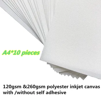 A4 veľkosť samostatne adhsive atramentové matný polyester plátno hárkov pre atramentové tlačiarne