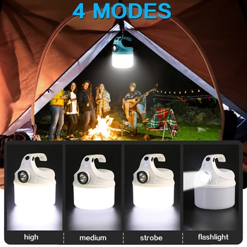 Prenosné LED Žiarovky, Svetlá 4 Režimy Noc Trhu Kút Svetlá Camping Svetlá vstavanú Batériu Svietidlo Nabíjateľné Núdzové Svietidlo