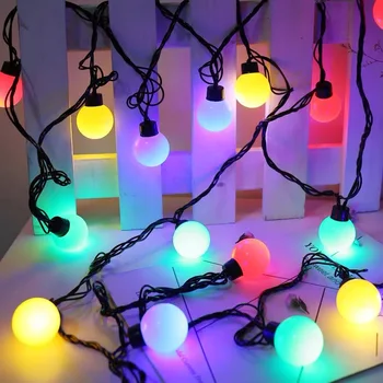 Vianočné Vlkovcový LED Víla Svetlo Plug V Ulici Garland Zimné G50 LED Reťaz Disko Gule Vonkajšie Nový Rok Dekor Strany Osvetlenie