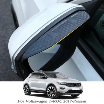 2 KS Auto Spätné Zrkadlo Dažďový Obočie Štít Auto Snehu Stráže Slnečná Strane Clonu Tieni Chránič Pre Volkswagen T-ROC 2017-Súčasnosť