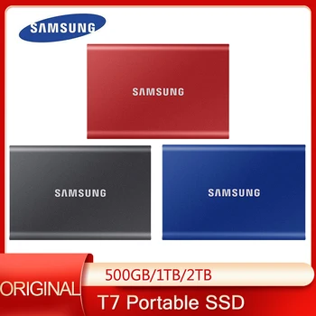 Samsung T7 Prenosné SSD 500GB 1 TB 2TB Externý Disk Pevný Disk ssd (Solid State Disk USB 3.2 Gen 2 Kompatibilný SSD Pre Notebook Ploche