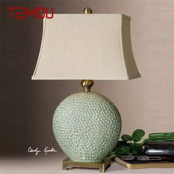 TEMOU Nordic Keramická stolná Lampa Dizajn, Moderné LED Jednoduché Kreatívne Svetlo Luxusný písací Stôl Osvetlenie pre Domácnosti Obývacia Spálňa Posteli