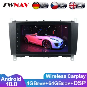 Carplay Android 10 obrazovke Auto Multimediálne DVD Prehrávač pre BENZ C trieda WiFi, GPS Navigácia, Auto Rádio Audio Hudbu Stereo Hlava jednotky