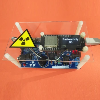 Zmontované/Nezmontované DIY geigerovy Modulu Jadrového Žiarenia Detektor LCD Displej so Zvukom a Svetlom, Funkcia Budíka