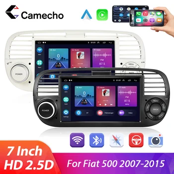 Camecho Android 11 autorádia pre FIAT 500 AHD Auto Multimediálny Prehrávač Stereo AutoAudio GPS Navigácie DVD Video Carplay car audio